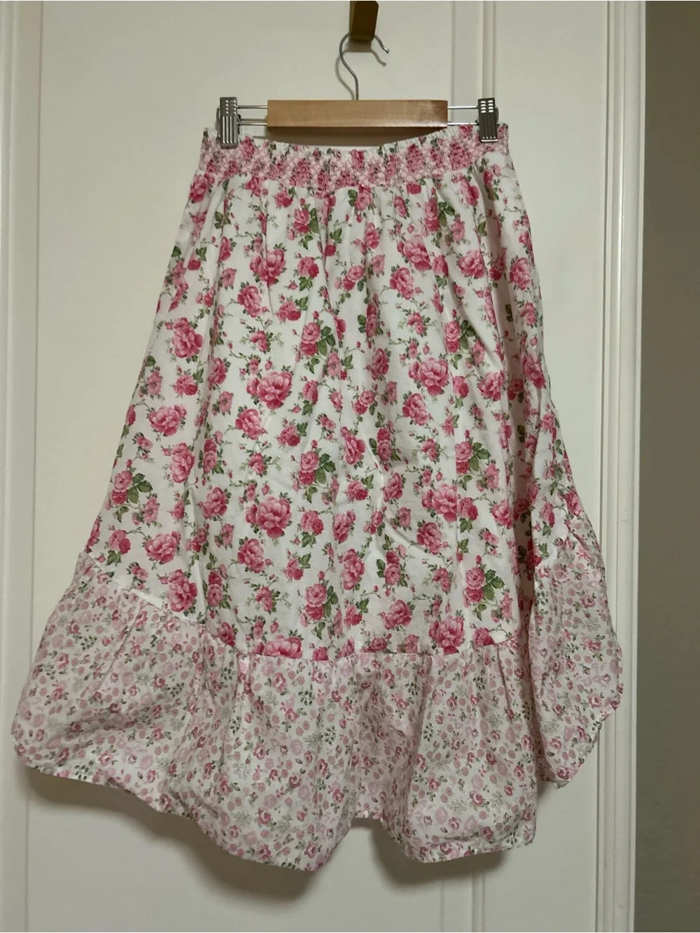 💓🌸🌷LoveShackFancy x American Girl Pink Floral High-Low Tiered Skirt🌸🌷💓_7